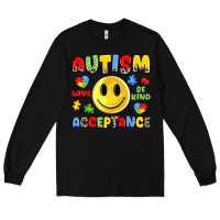 Black autism acceptance Long Sleeve Tee - JahusDesignShop
