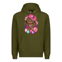 Army Green Cowboy Rabbit Easter Premium Hoodie - BundleAndBundleShop