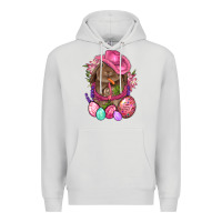 Dove Grey Cowboy Rabbit Easter Premium Hoodie - BundleAndBundleShop