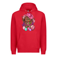 Red Cowboy Rabbit Easter Premium Hoodie - BundleAndBundleShop