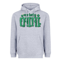 Heather Grey one lucky mini Heavyweight Hoodie - MaliasSmallBusiness