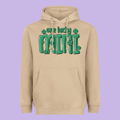 One Lucky Mini Heavyweight Hoodie Designed By Maliassmallbusiness