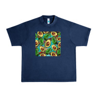 Navy avacado with turquoise and leopard background mug coaster Urban Heavy Tee - BarkalooDesign