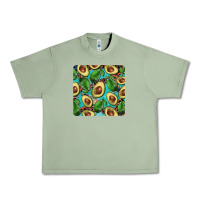 Oil Green avacado with turquoise and leopard background mug coaster Urban Heavy Tee - BarkalooDesign