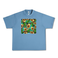 Pebble Blue avacado with turquoise and leopard background mug coaster Urban Heavy Tee - BarkalooDesign