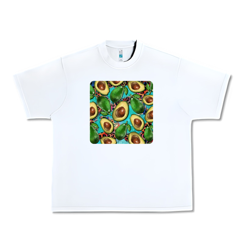 Avacado With Turquoise And Leopard Background Mug Coaster Urban Heavy Tee by BarkalooDesign | Teevron