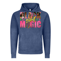 Vintage Denim black girl magic with afro black women Vintage Hoodie - texasbilliewilder