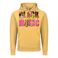Vintage Mustard black girl magic with afro black women Vintage Hoodie - texasbilliewilder