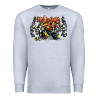 Heather Grey motocross mom Premium Sweatshirt - MaliasSmallBusiness