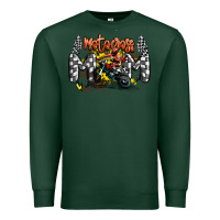 Sports Green motocross mom Premium Sweatshirt - MaliasSmallBusiness