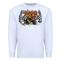 White motocross mom Premium Sweatshirt - MaliasSmallBusiness