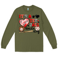 Army Green it's a tee ball kinda day Long Sleeve Tee - JahusDesignShop
