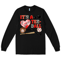 Black it's a tee ball kinda day Long Sleeve Tee - JahusDesignShop