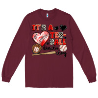 Burgundy it's a tee ball kinda day Long Sleeve Tee - JahusDesignShop