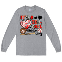 Heather Grey it's a tee ball kinda day Long Sleeve Tee - JahusDesignShop