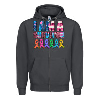 Smoke i am a survivor with all cancer ribbons Zipper Hoodie - AdoDesignShop