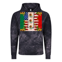 Cloud Black American flag mexico flag sunflower cactus Vintage Hoodie - JahusDesignShop