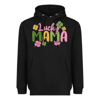 Black lucky mama Heavyweight Hoodie - MaliasSmallBusiness