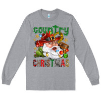 Heather Grey Country Christmas Long Sleeve Tee - BundleAndBundleShop
