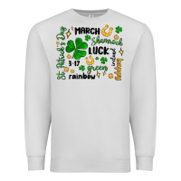 Dove Grey st. patricks day doodle Premium Sweatshirt - MaliasSmallBusiness