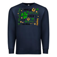 Navy st. patricks day doodle Premium Sweatshirt - MaliasSmallBusiness