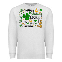 Oatmeal Heather st. patricks day doodle Premium Sweatshirt - MaliasSmallBusiness