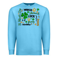 Ocean Blue st. patricks day doodle Premium Sweatshirt - MaliasSmallBusiness