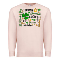 Pale Pink st. patricks day doodle Premium Sweatshirt - MaliasSmallBusiness