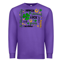Purple st. patricks day doodle Premium Sweatshirt - MaliasSmallBusiness