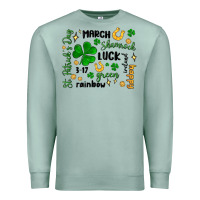 Seafoam st. patricks day doodle Premium Sweatshirt - MaliasSmallBusiness