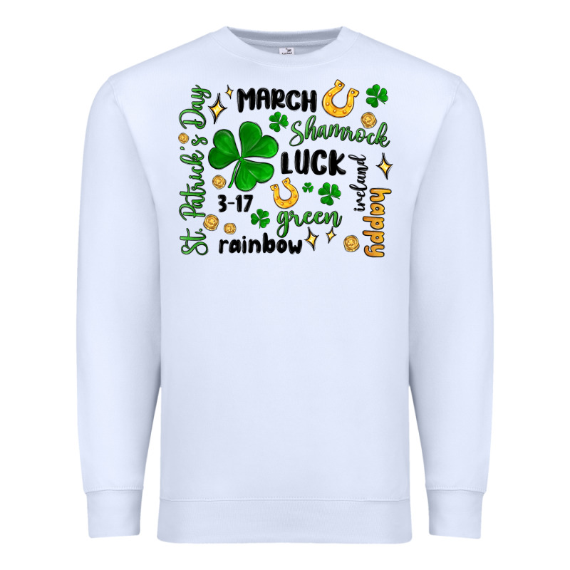 St. Patricks Day Doodle Premium Sweatshirt by MaliasSmallBusiness | Teevron