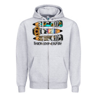 Heather Grey western pencils teach love inspire Zipper Hoodie - JahusDesignShop
