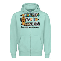 Seafoam western pencils teach love inspire Zipper Hoodie - JahusDesignShop