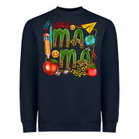Navy mama teacher Heavyweight Sweatshirt - texasbilliewilder