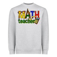 Heather Grey math teacher Heavyweight Sweatshirt - texasbilliewilder