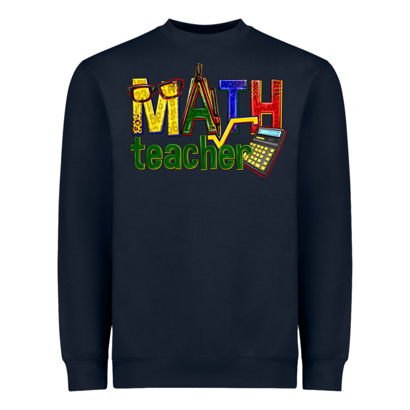Math Teacher Heavyweight Sweatshirt by texasbilliewilder | Teevron
