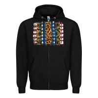 Black usa army pattern brushstroke Zipper Hoodie - Artiststas