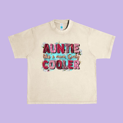 Auntie Like Mom Only Cooler Urban Heavy Tee Designed By Zillion Design Studio