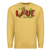 Antique Gold mardi gras love crawfish Premium Sweatshirt - MaliasSmallBusiness
