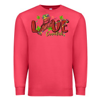 Cardinal mardi gras love crawfish Premium Sweatshirt - MaliasSmallBusiness