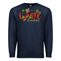 Navy mardi gras love crawfish Premium Sweatshirt - MaliasSmallBusiness
