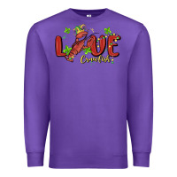 Purple mardi gras love crawfish Premium Sweatshirt - MaliasSmallBusiness