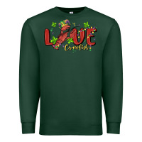 Sports Green mardi gras love crawfish Premium Sweatshirt - MaliasSmallBusiness