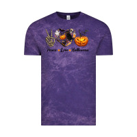 Cloud Purple Peace Love Halloween Vintage Tee - texasbilliewilder