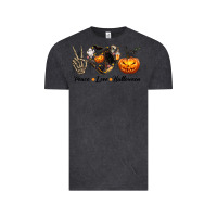 Vintage Black Peace Love Halloween Vintage Tee - texasbilliewilder