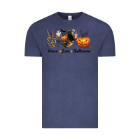 Vintage Denim Peace Love Halloween Vintage Tee - texasbilliewilder