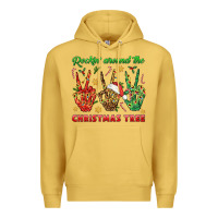 Antique Gold Rockin' Around The Christmas Tree Premium Hoodie - BundleAndBundleShop