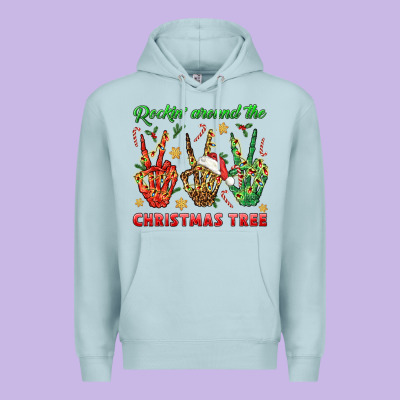 Rockin' Around The Christmas Tree Premium Hoodie Designed By Bundleandbundleshop
