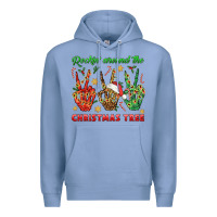 Colony Blue Rockin' Around The Christmas Tree Premium Hoodie - BundleAndBundleShop