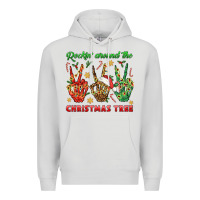 Dove Grey Rockin' Around The Christmas Tree Premium Hoodie - BundleAndBundleShop